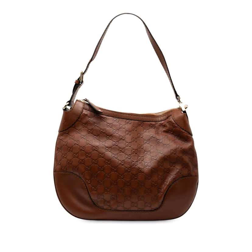 Gucci Guccissima Charlotte Hobo Brown Leather Good condition - Front View