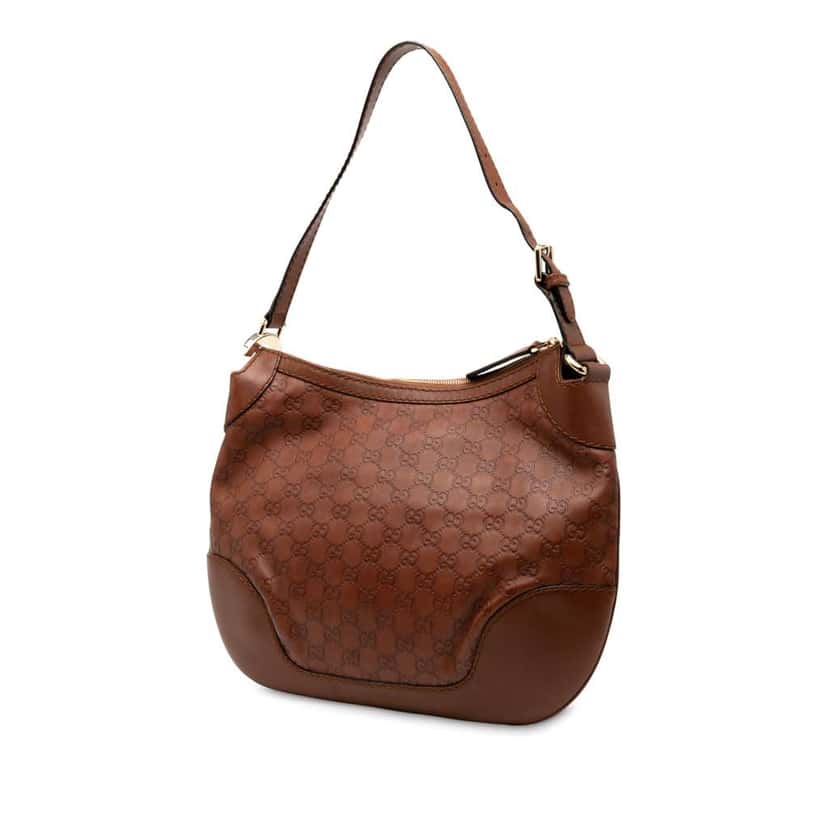 Gucci Guccissima Charlotte Hobo Brown Leather Good condition - Back View