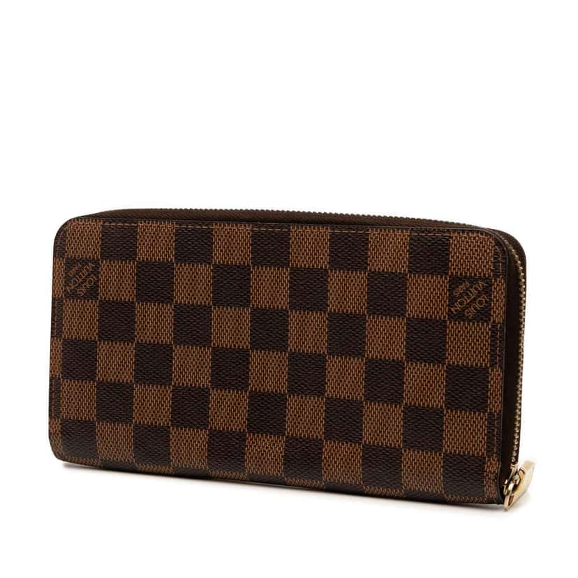 Louis Vuitton Damier Ebene Zippy Wallet Brown Good condition - Back View