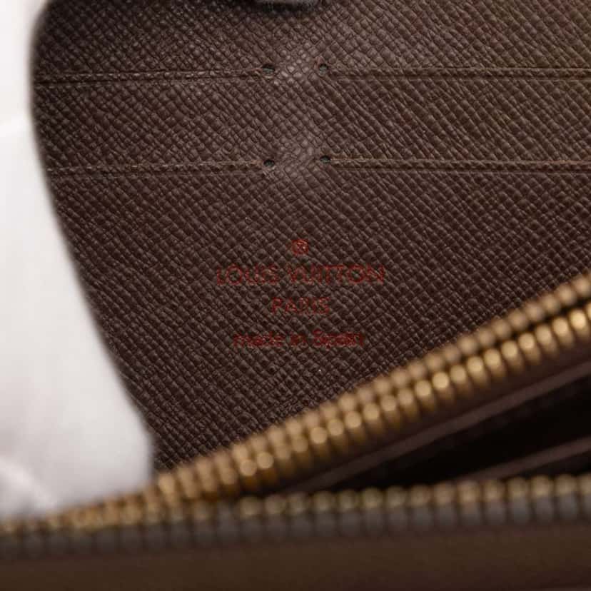 Louis Vuitton Damier Ebene Zippy Wallet Brown Good condition - Box View
