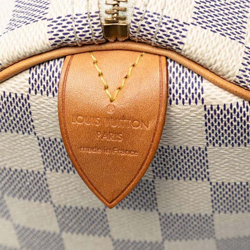 Louis Vuitton Damier Azur Speedy 30 White Good condition - Box View