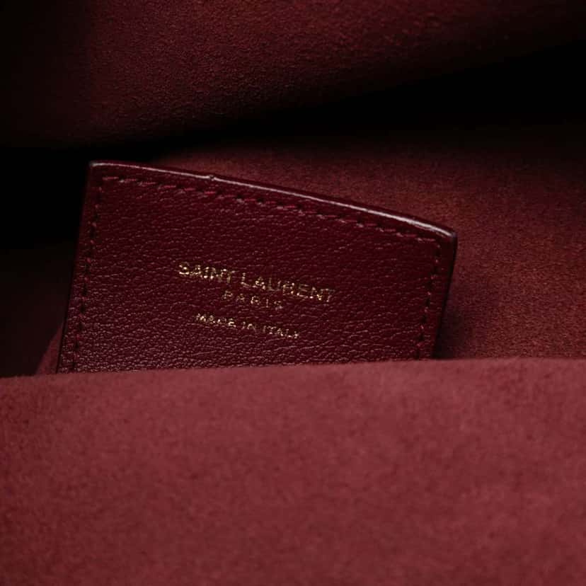 Saint Laurent Leather North South Shopper Tote Red Leather Good condition - Box View