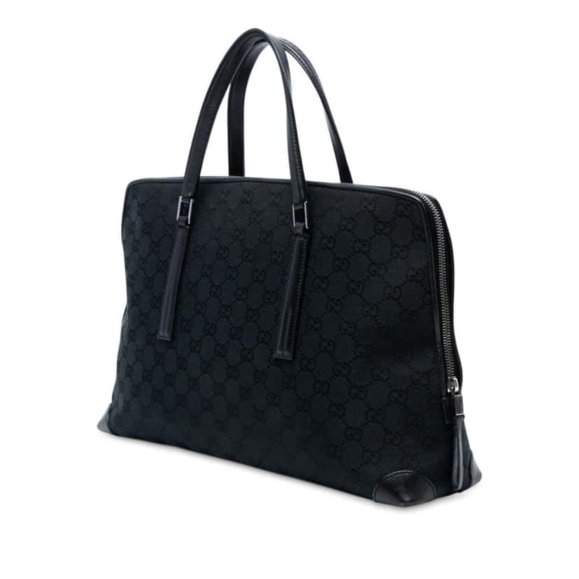 Gucci GG Canvas Handbag Blue Canvas Good condition - Back View