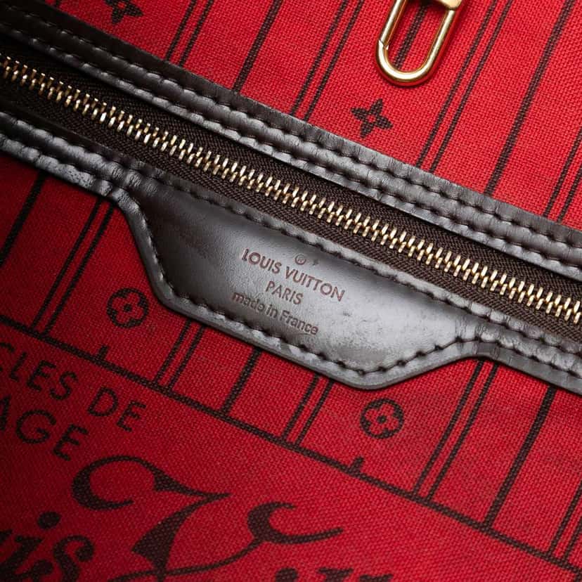 Louis Vuitton Damier Ebene Neverfull MM Brown Good condition - Box View