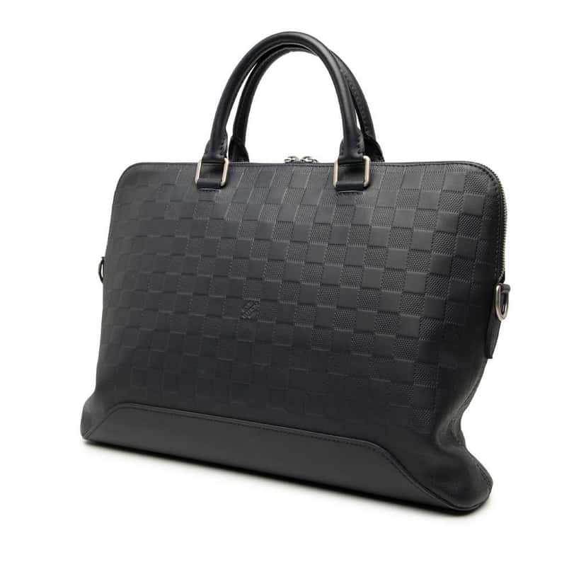 Louis Vuitton Damier Infini Avenue Soft Briefcase Black Leather Good condition - Back View