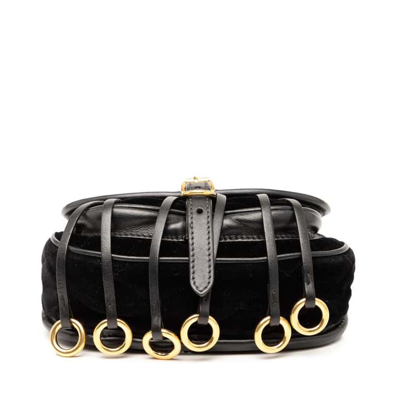 Prada Impuntu Velluto Corsaire Crossbody Black Velvet Very good condition - Inside View