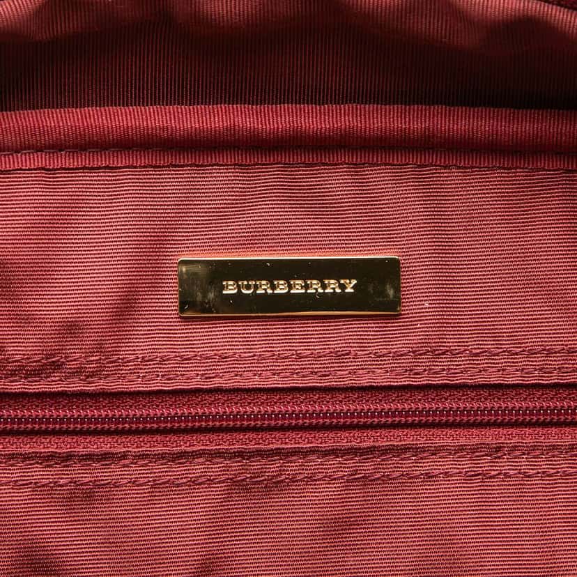 Burberry House Check Canvas Satchel Brown Canvas Good condition - Box View