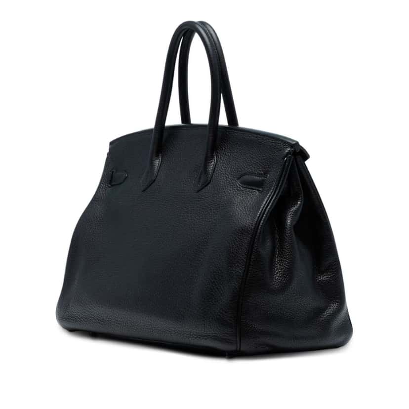 Hermès Togo Birkin Retourne 35 Black Leather Fair condition - Back View