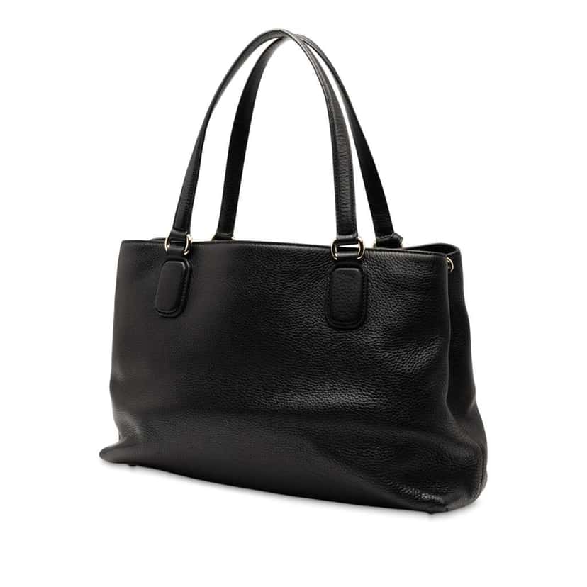 Gucci Medium Leather Soho Working Satchel Black Leather Good condition - Back View