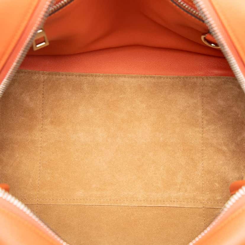 Loewe Medium Leather Amazona 75 Satchel Orange Leather Good condition - Model View