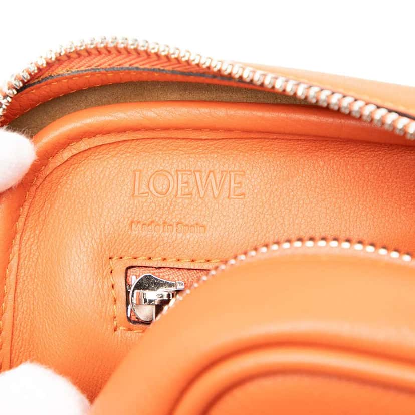 Loewe Medium Leather Amazona 75 Satchel Orange Leather Good condition - Box View