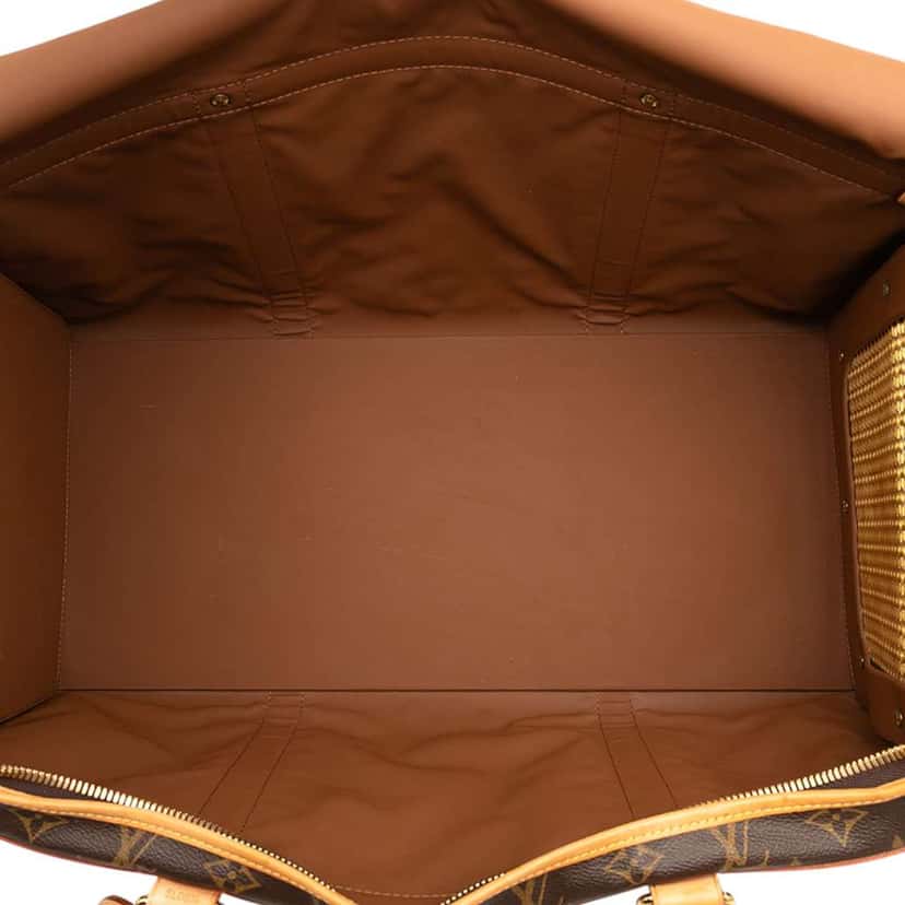 Louis Vuitton Monogram Sac Chien Pet Carrier 50 Brown Good condition - Model View
