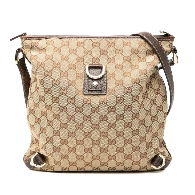 Gucci GG Canvas Abbey D Ring Crossbody Brown Canvas Good condition - Front View