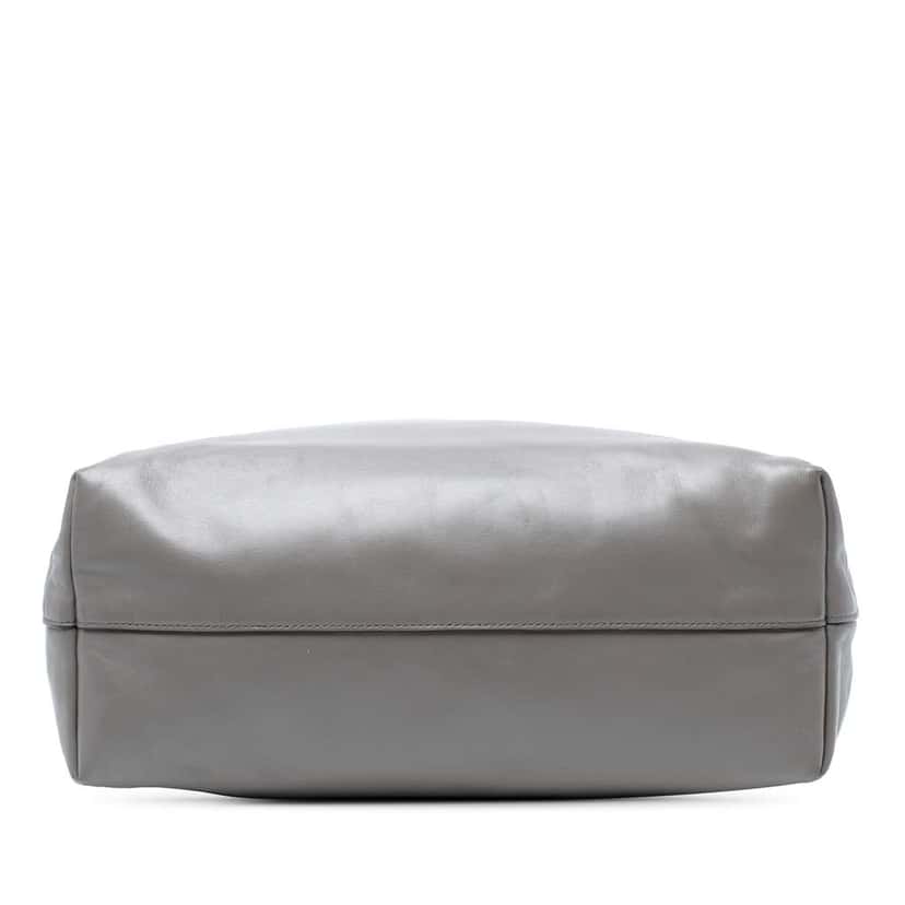 Prada Soft Calf Open Convertible Tote Grey Leather Good condition - Inside View