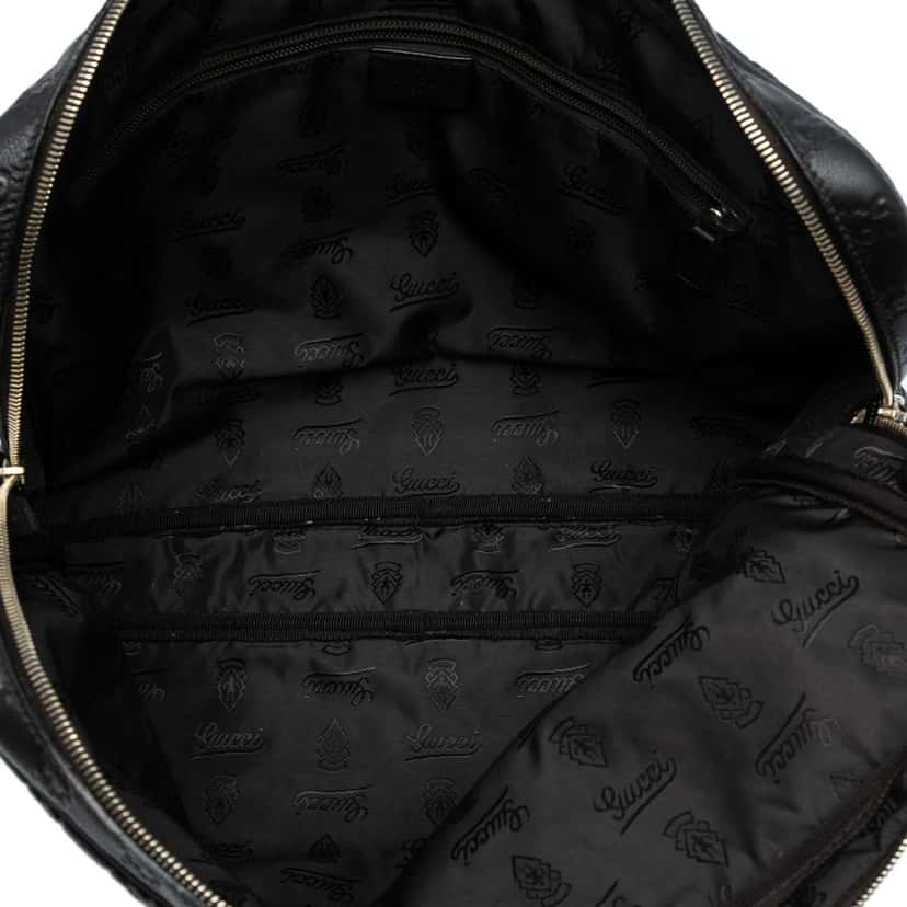 Gucci Guccissima Business Bag Black Leather Good condition - Model View