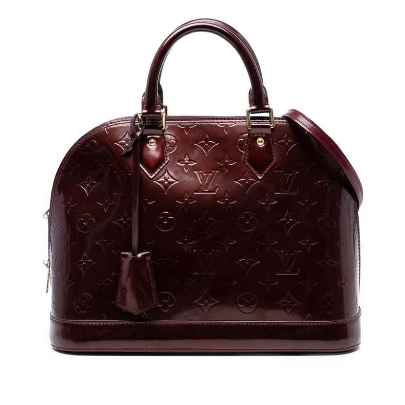 Louis Vuitton Monogram Vernis Alma PM Red Leather Good condition - Front View