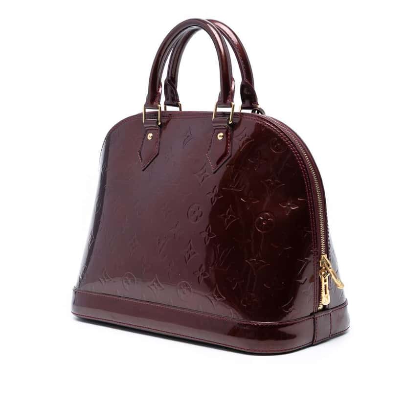 Louis Vuitton Monogram Vernis Alma PM Red Leather Good condition - Back View