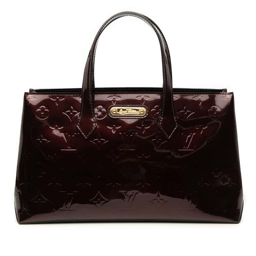 Louis Vuitton Monogram Vernis Wilshire PM Purple Leather Good condition - Front View