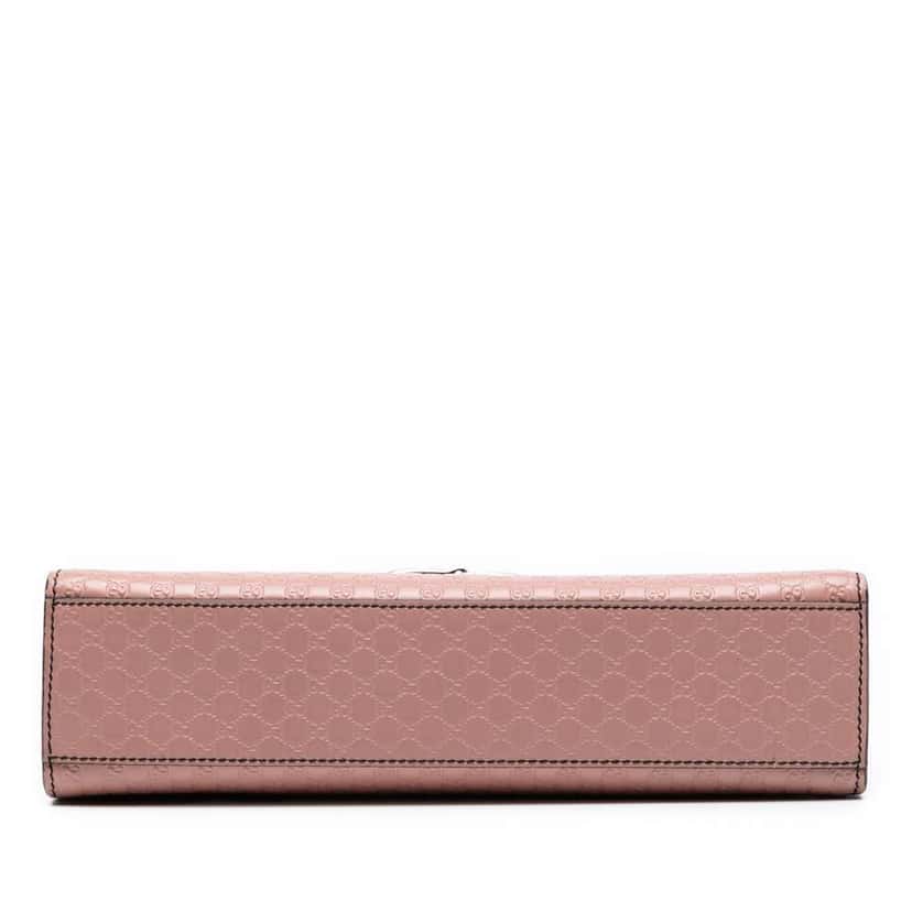 Gucci Medium Microguccissima Emily Shoulder Bag Pink Leather Good condition - Inside View