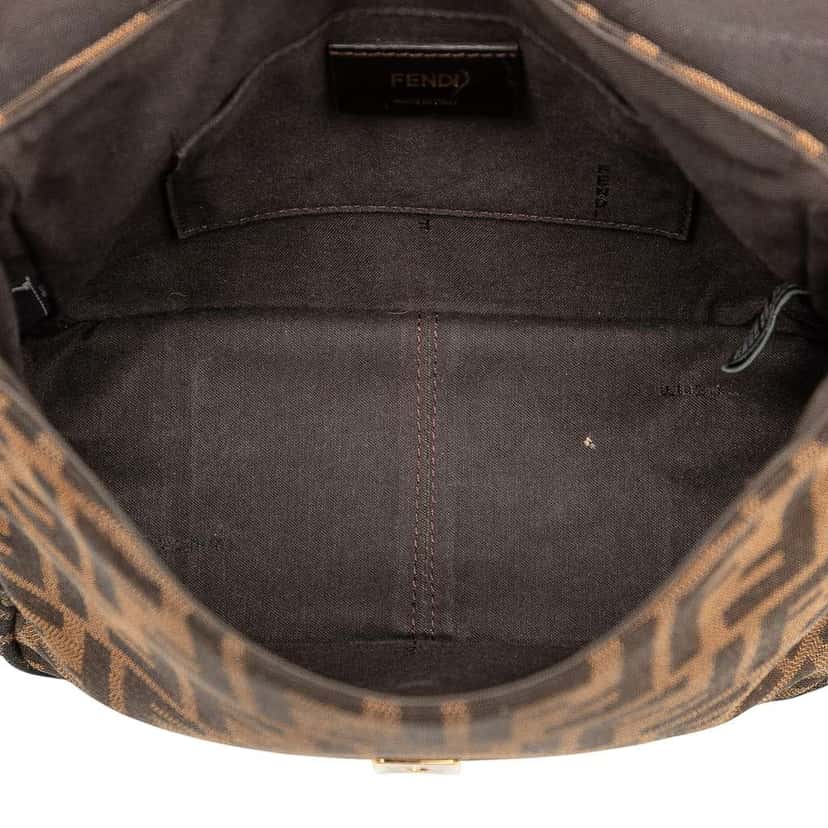 Fendi Small Zucca Canvas Artic Crossbody Brown Canvas Very good condition - Model View
