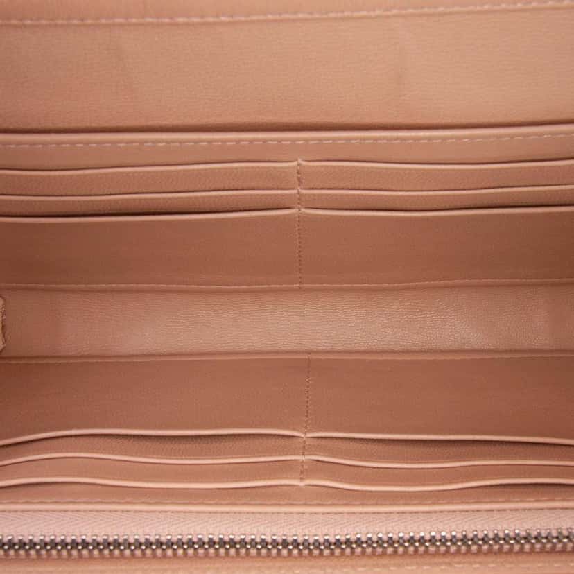 Dior Metallic Grained Calfskin Diorama Wallet on Chain Gold Leather Good condition - Model View