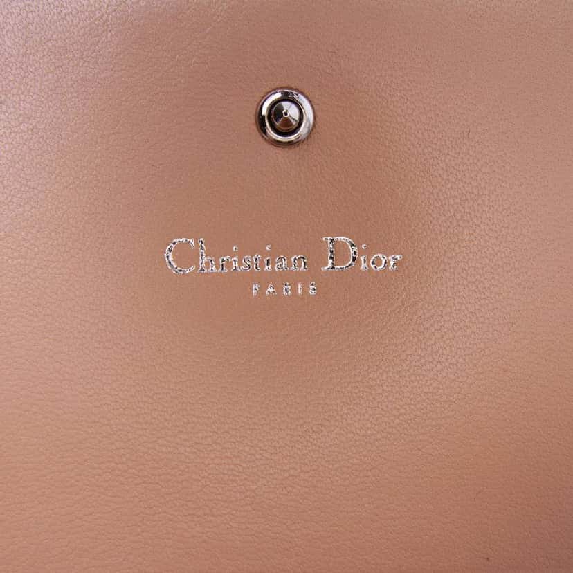Dior Metallic Grained Calfskin Diorama Wallet on Chain Gold Leather Good condition - Box View