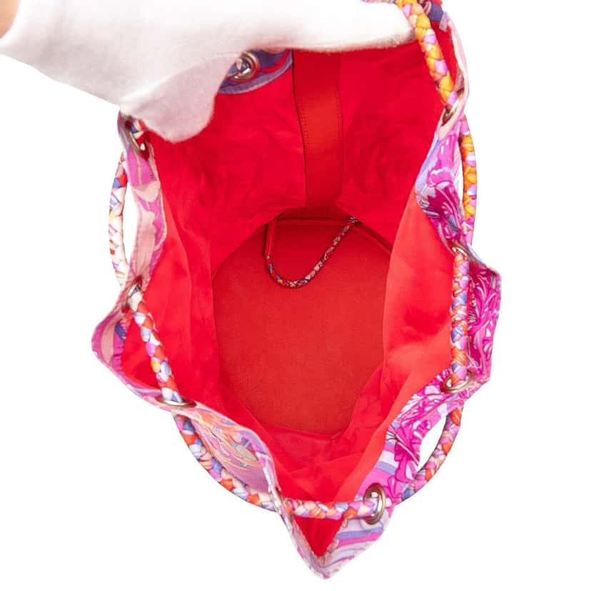 Hermès Silk Flamingo Party Sac Soie Cool 22 Orange Silk Good condition - Model View