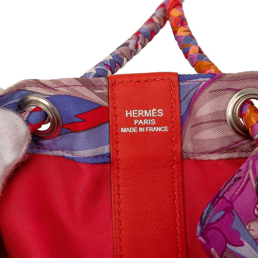 Hermès Silk Flamingo Party Sac Soie Cool 22 Orange Silk Good condition - Box View