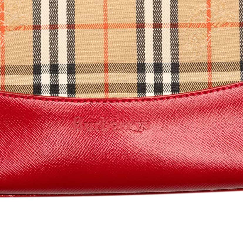 Burberry Haymarket Check Canvas Tote Brown Canvas Good condition - Box View