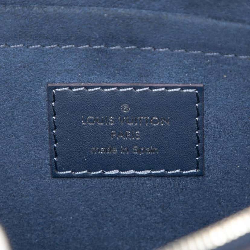 Louis Vuitton Epi Neverfull Pouch Blue Leather Good condition - Box View