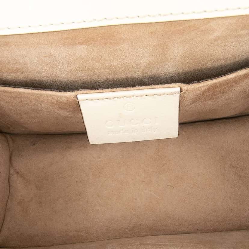Gucci Mini Calfskin Sylvie Chain Crossbody White Leather Good condition - Box View