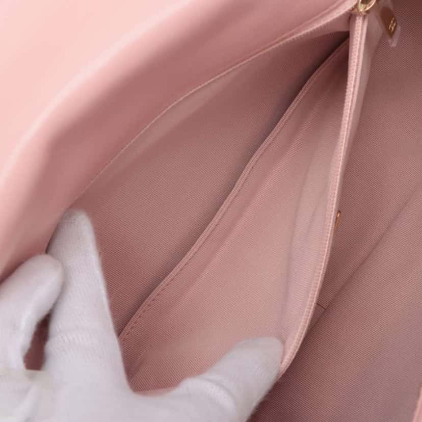 Chanel Large Lambskin 19 Flap Pink Leather Good condition - Box View