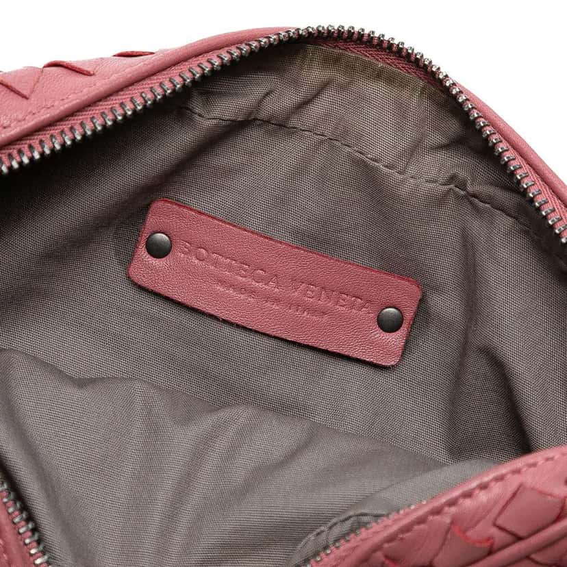 Bottega Veneta Nappa Intrecciato Crossbody Pink Leather Good condition - Box View