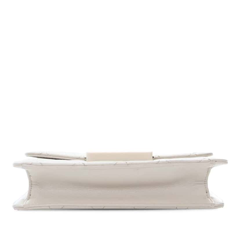 Chanel Mini Lambskin Beauty Lock Flap White Leather Good condition - Inside View
