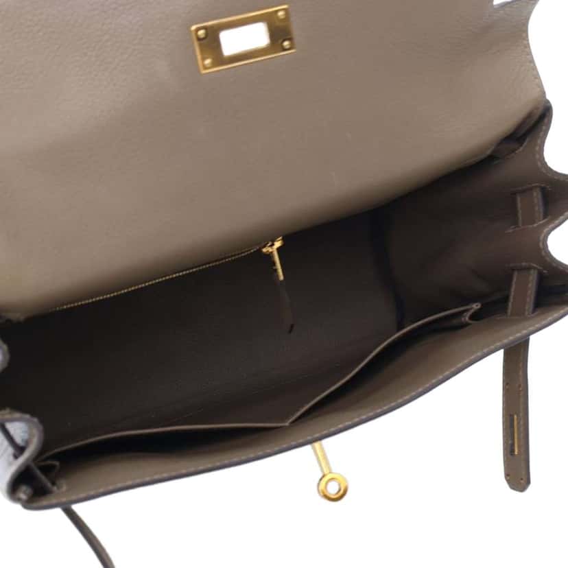 Hermès Evercolor Kelly II Retourne 28 Brown Leather Good condition - Model View