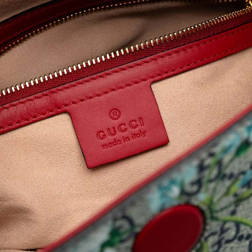Gucci GG Supreme Blooms Linea A Fold Over Tote Brown Canvas Good condition - Box View
