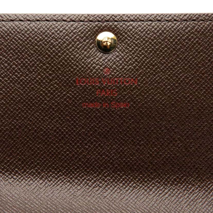 Louis Vuitton Damier Ebene Anais Compact Wallet Brown Good condition - Box View
