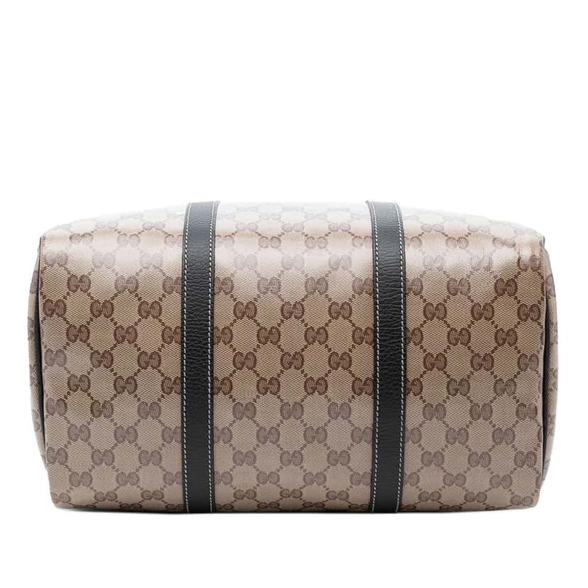 Gucci Medium GG Crystal Joy Boston Bag Brown Canvas Good condition - Inside View