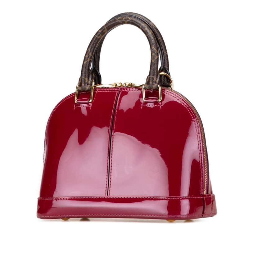 Louis Vuitton Vernis Miroir Alma BB Purple Leather Good condition - Back View