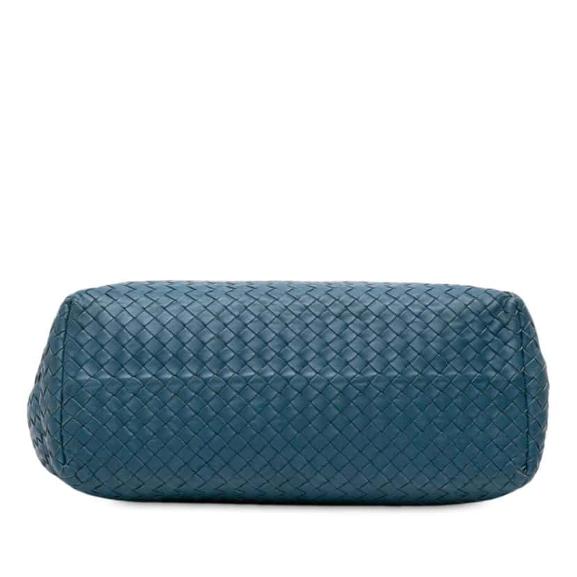 Bottega Veneta Medium Nappa Intrecciato Garda Tote Blue Leather Good condition - Inside View