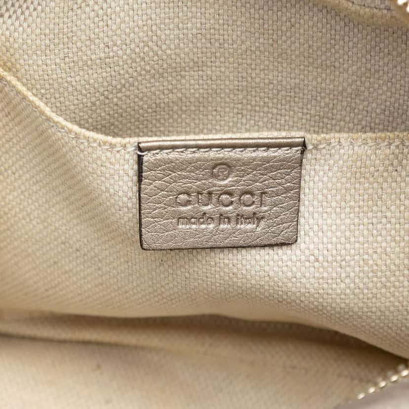 Gucci Leather Soho Disco Crossbody Gold Leather Good condition - Box View