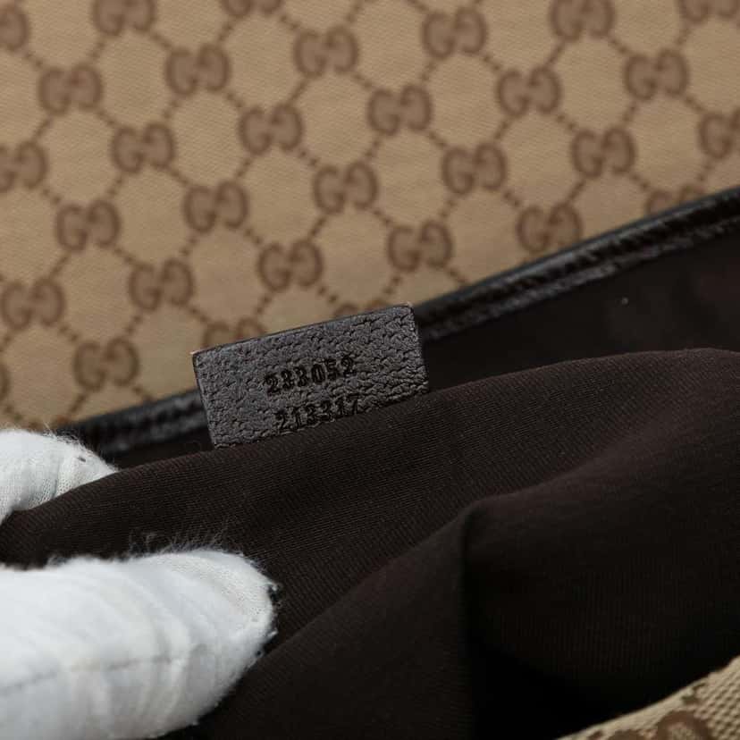 Gucci GG Canvas Web Flap Messenger Bag Brown Canvas Good condition - Box View