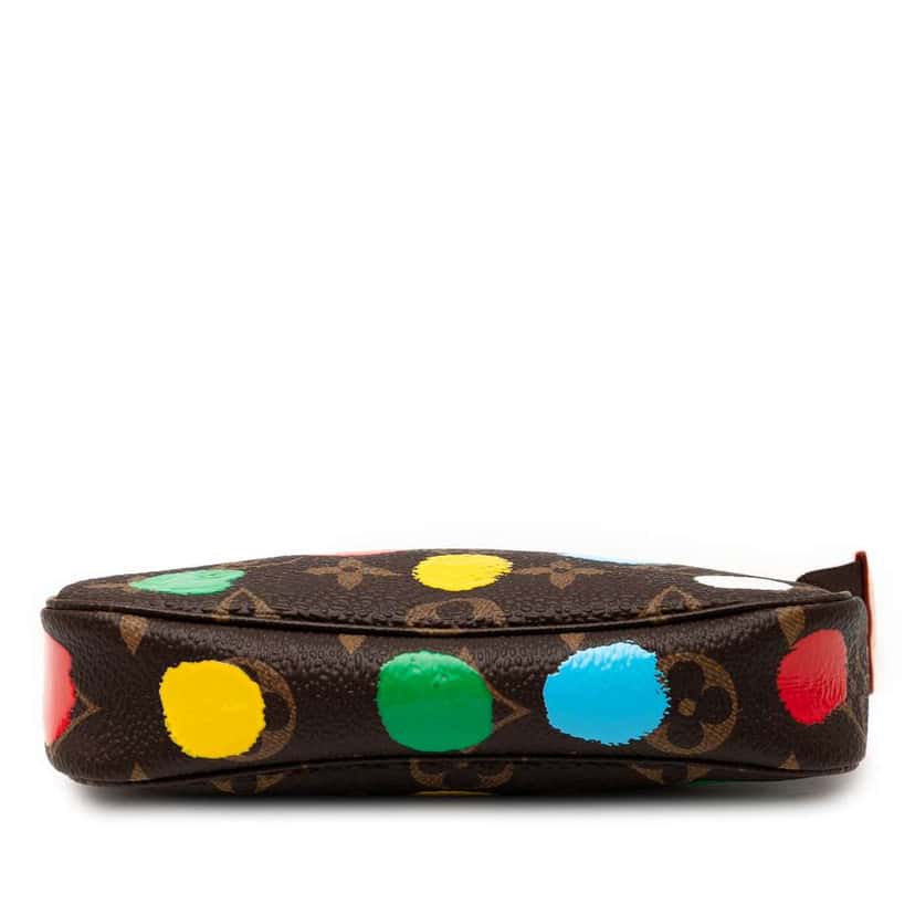 Louis Vuitton Yayoi Kusama Monogram Painted Dots Mini Pochette Accessoires Brown Good condition - Inside View