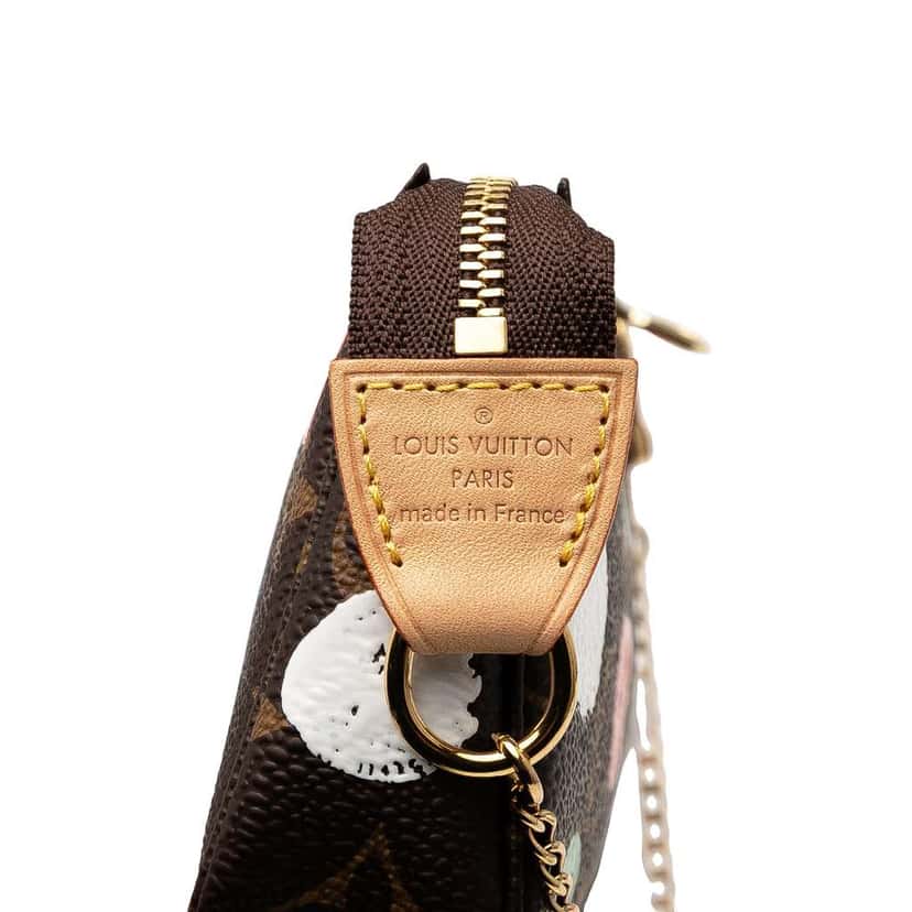 Louis Vuitton Yayoi Kusama Monogram Painted Dots Mini Pochette Accessoires Brown Good condition - Box View