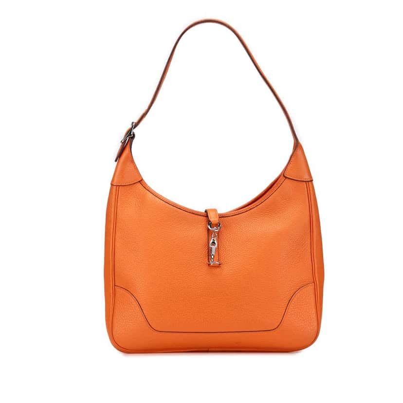 Hermès Clemence Trim II 31 Orange Leather Good condition - Front View
