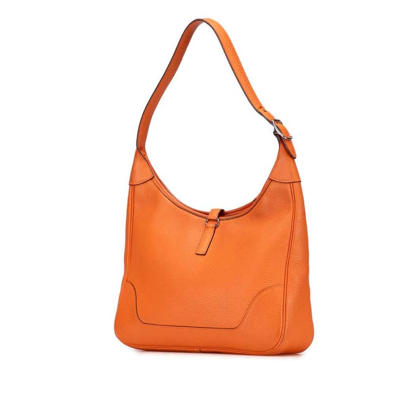 Hermès Clemence Trim II 31 Orange Leather Good condition - Back View