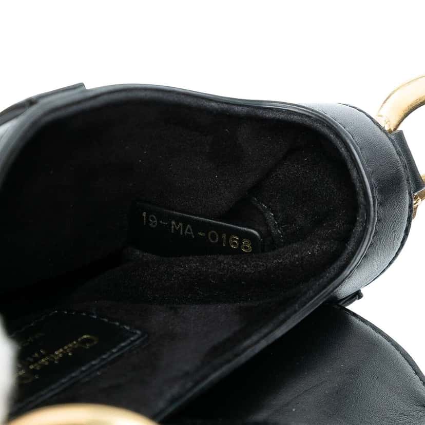 Dior Mini Smooth Calfskin Saddle Bag Black Leather Very good condition - Box View