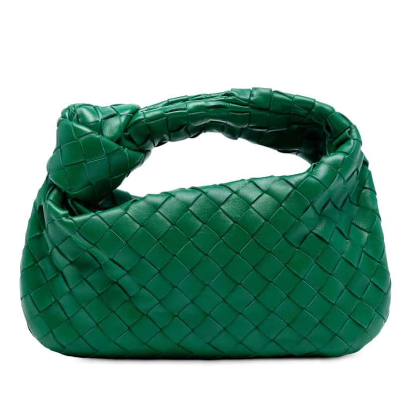 Bottega Veneta Mini Nappa Intrecciato Jodie Green Leather Good condition - Front View