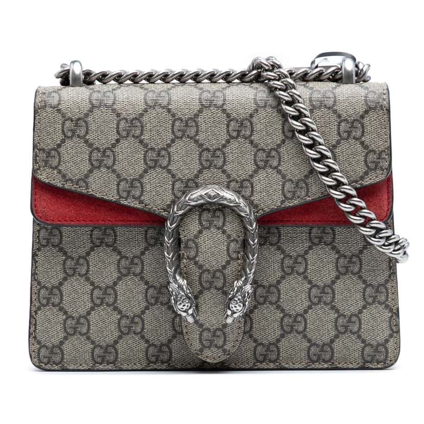 Gucci Small GG Supreme Dionysus Crossbody Brown Canvas Good condition - Front View