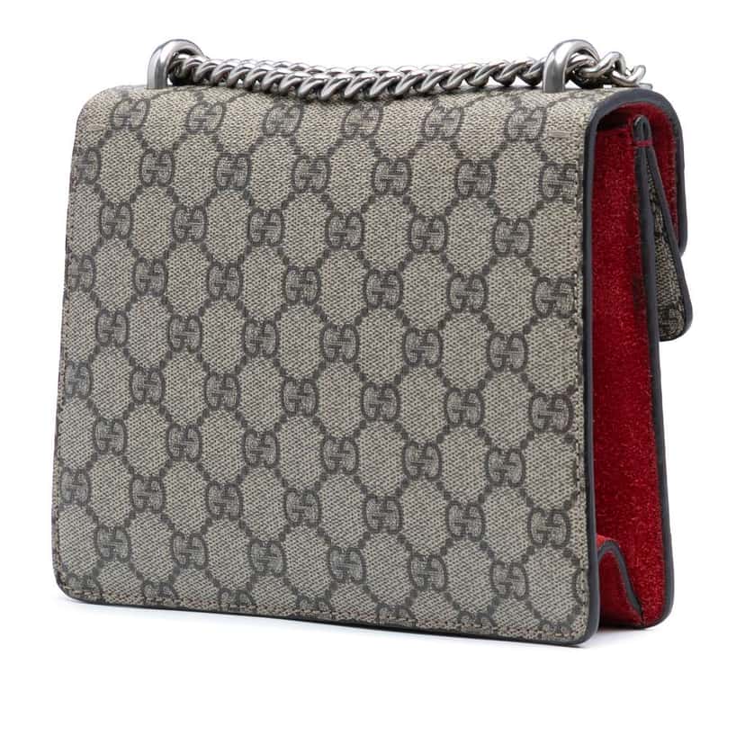 Gucci Small GG Supreme Dionysus Crossbody Brown Canvas Good condition - Back View